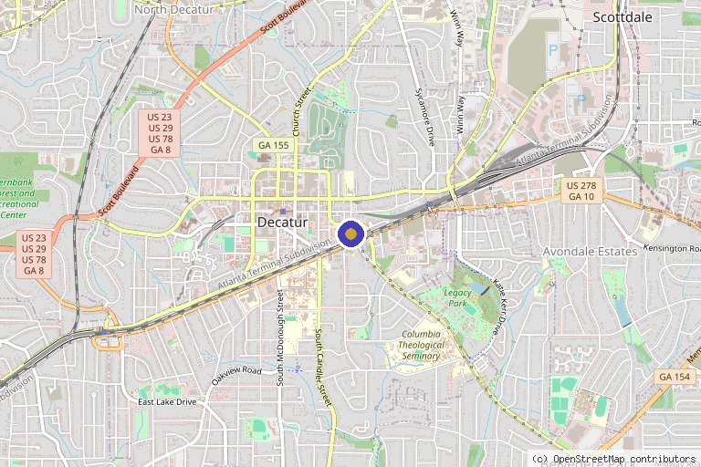 Map showing the location of (R)Evolution Med Spa in Decatur, GA