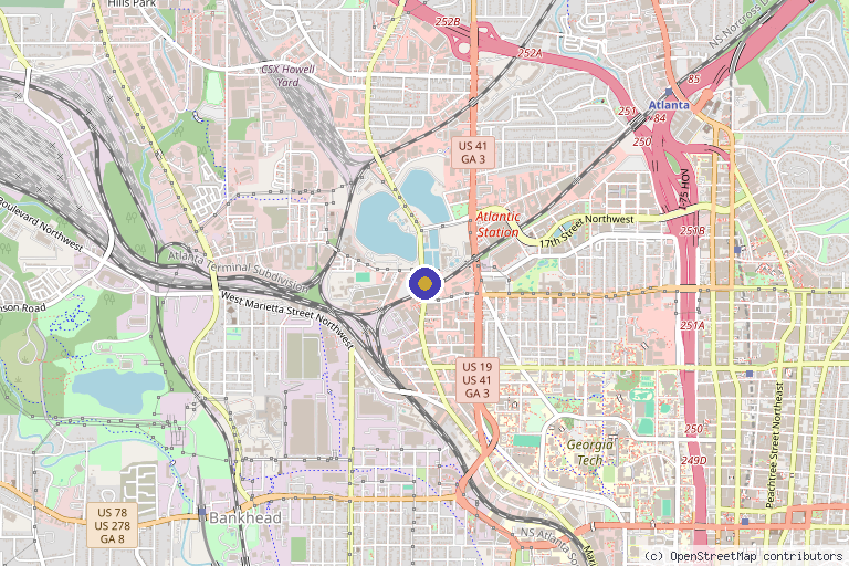 Map showing the location of Rejuv Stem Cell Therapy of Atlanta in Atlanta, GA