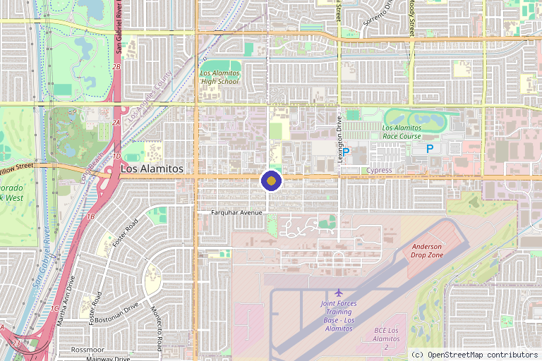 Map showing the location of BeYouty Medical Spa in Los Alamitos, CA