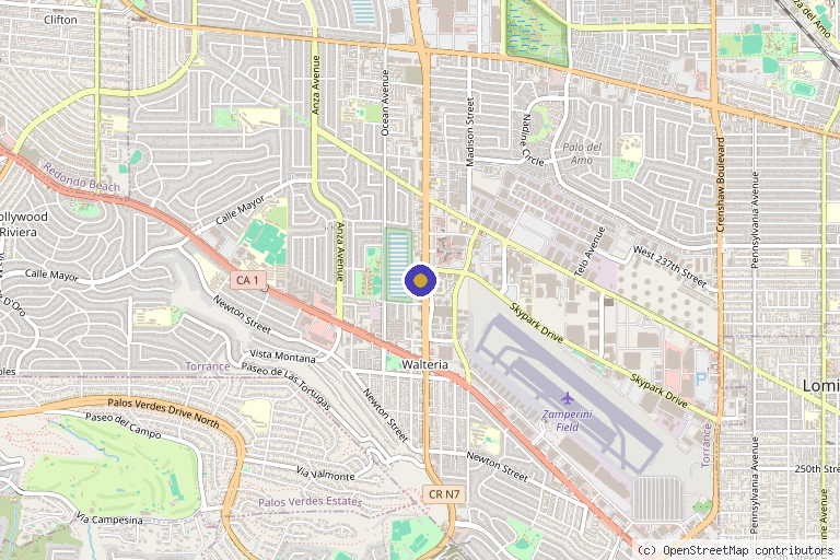Map showing the location of Lumier Medical Spa Torrance in Torrance, CA