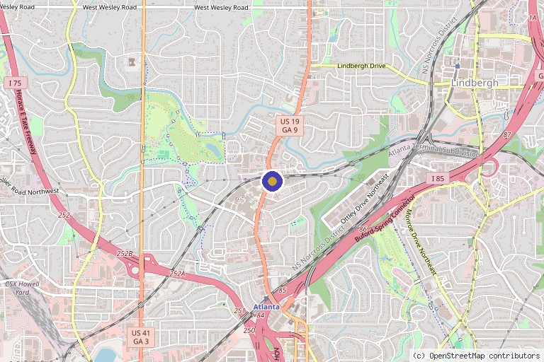 Map showing the location of Regenerative MedSpa of Buckhead in Atlanta, GA