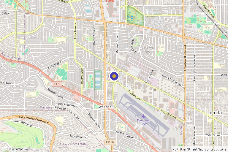 Map showing the location of Awaken Aesthetics in Torrance, CA
