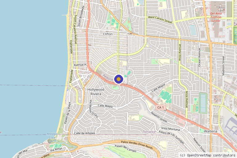 Map showing the location of Stem Cells LA in Los Angeles, CA