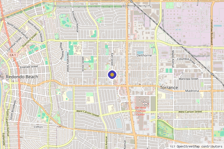 Map showing the location of Ghaly Center: Fouad Ghaly, MD in Torrance, CA