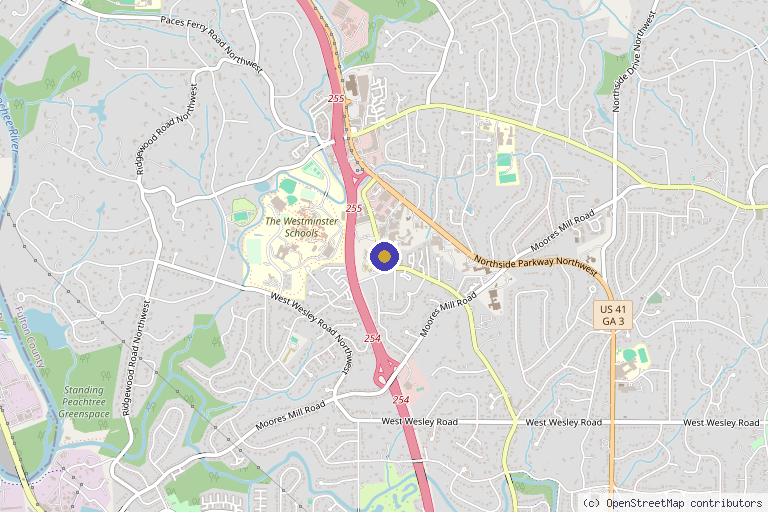 Map showing the location of Ortho Stem Cell Therapy Atlanta in Atlanta, GA