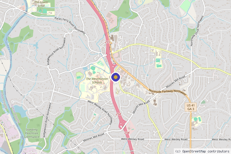 Map showing the location of Paragon Sports Medicine, LLC in Atlanta, GA