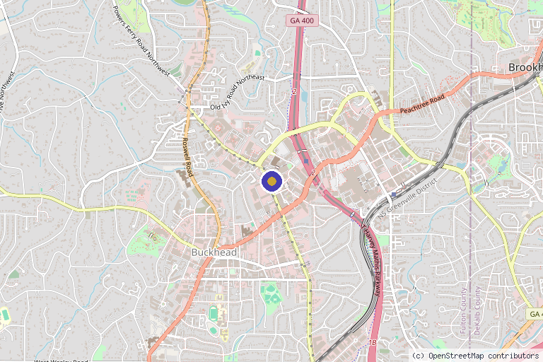 Map showing the location of Patient Advisor LLC in Atlanta, GA