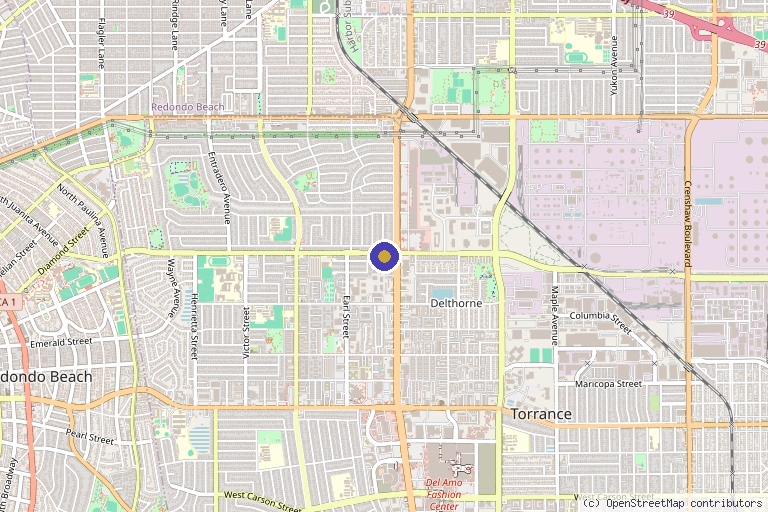Map showing the location of Celprogen Inc in Torrance, CA