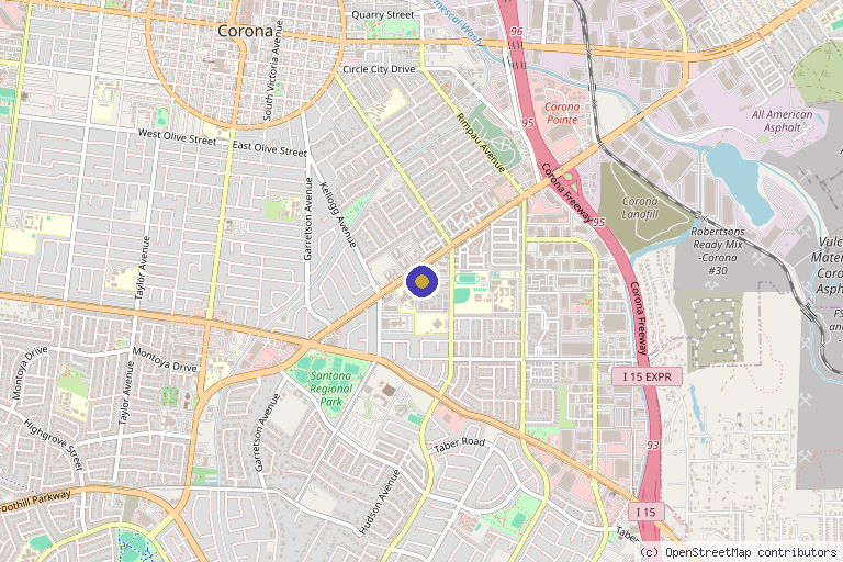 Map showing the location of IV Hydration & Wellness Lounge in Corona, CA