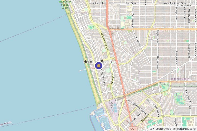 Map showing the location of Oxy Performance | Hyperbaric Chambers | Oxygen Therapy | Hermosa Beach in Hermosa Beach, CA