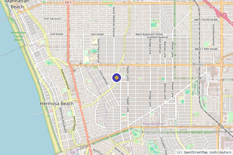 Map showing the location of ModernArt Medspa in Redondo Beach, CA