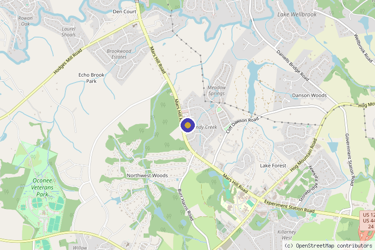 Map showing the location of New Image Medical Aesthetics & Wellness (Gregory Zengo, MD) in Watkinsville, GA