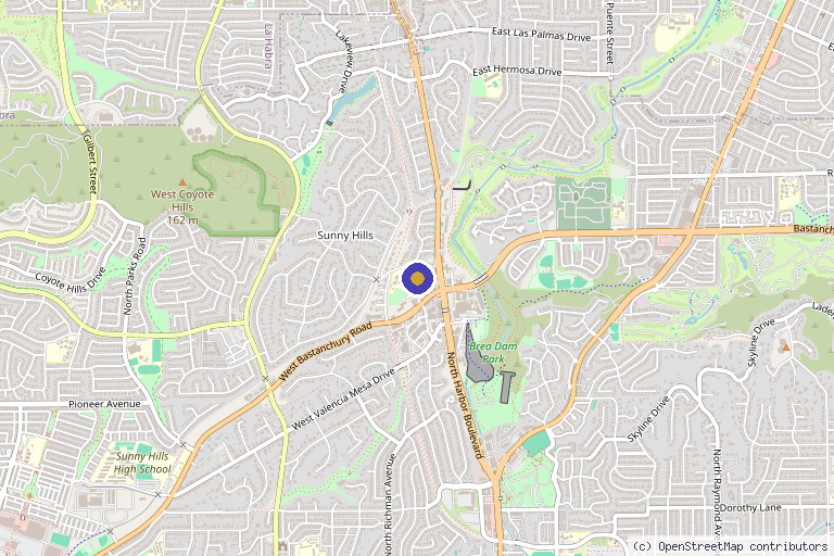 Map showing the location of Precision Health MD-Integrative Medicine & Aesthetics in Fullerton, CA