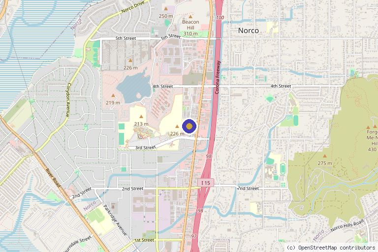 Map showing the location of EVER MEDICAL in Norco, CA