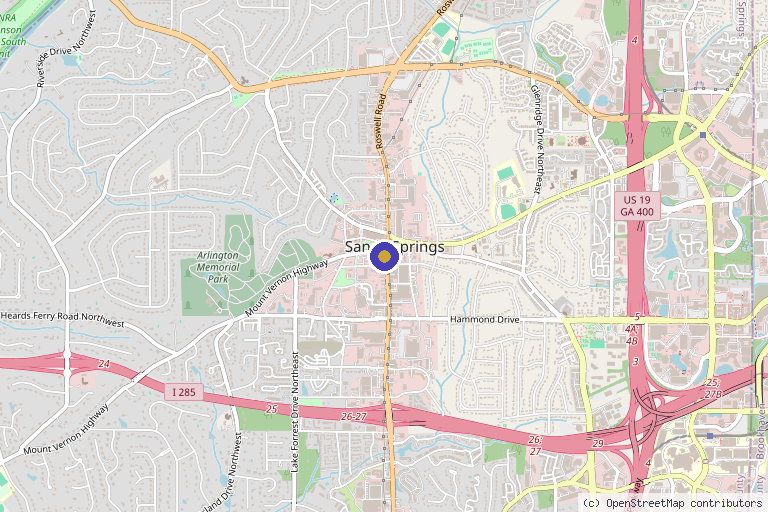 Map showing the location of Rêve Wellness in Atlanta, GA