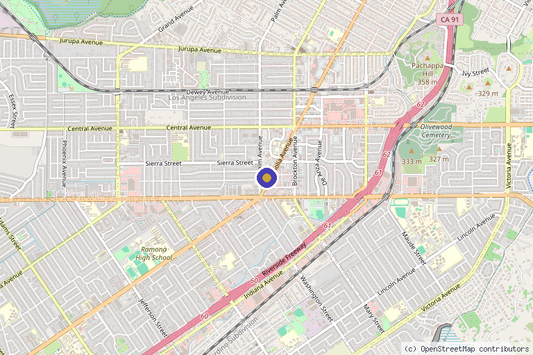 Map showing the location of Best Life Medicine and Aesthetics in Riverside, CA