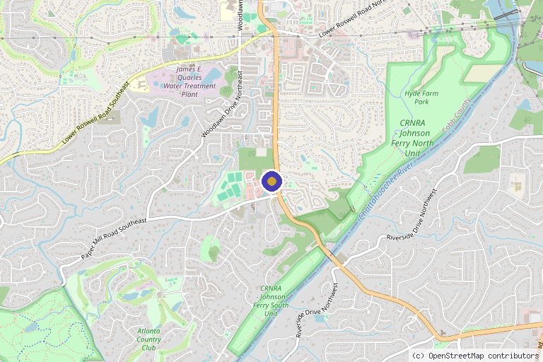 Map showing the location of Amada Med Spa in Marietta, GA
