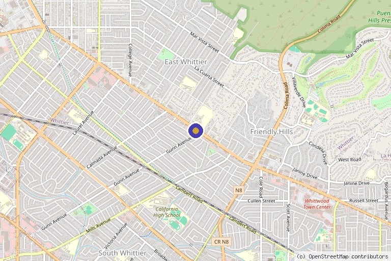Map showing the location of Picasso Medical Aesthetics & Spa in Whittier, CA