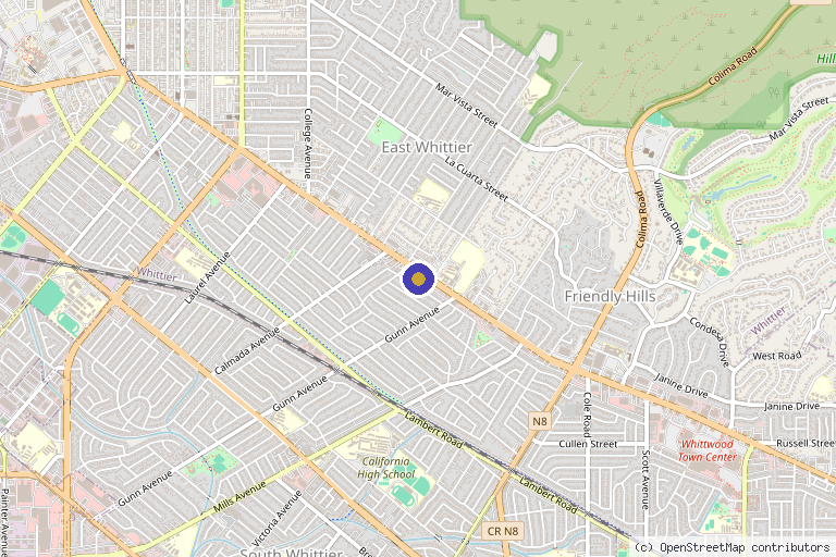 Map showing the location of BioHealth Pain Management in Whittier, CA