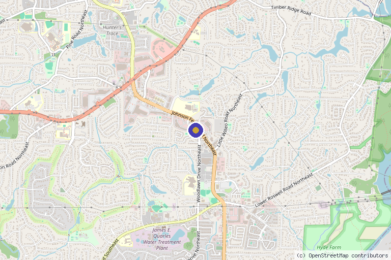 Map showing the location of ANJHARI MATTHEWS in Marietta, GA