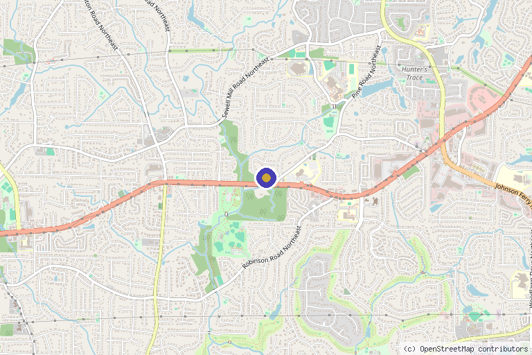 Map showing the location of ReGen Medical Clinic in Marietta, GA