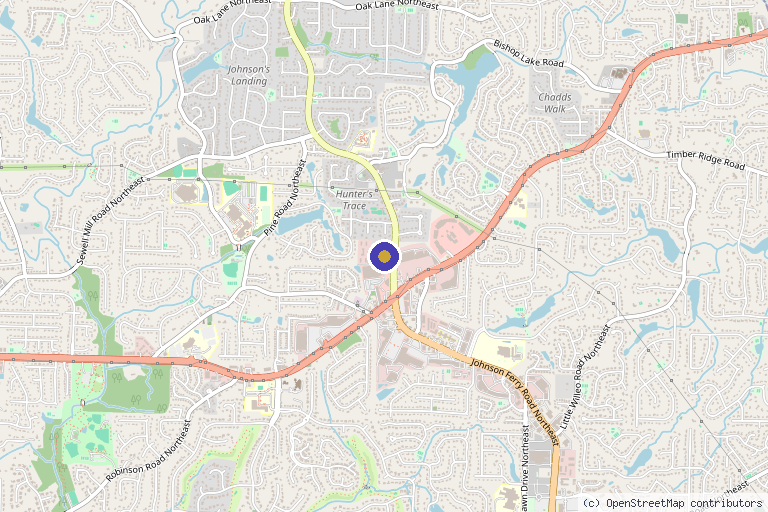 Map showing the location of Misty Med Spa & Skin Rx in Marietta, GA