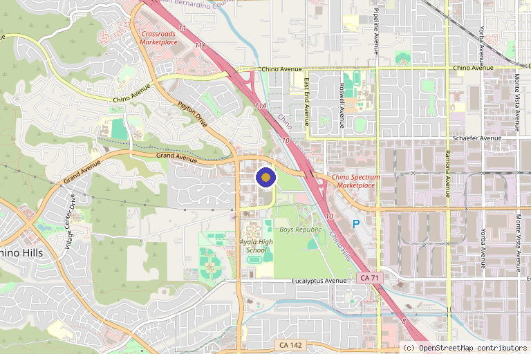 Map showing the location of SÁINT SAVANT Medical Aesthetics in Chino Hills, CA