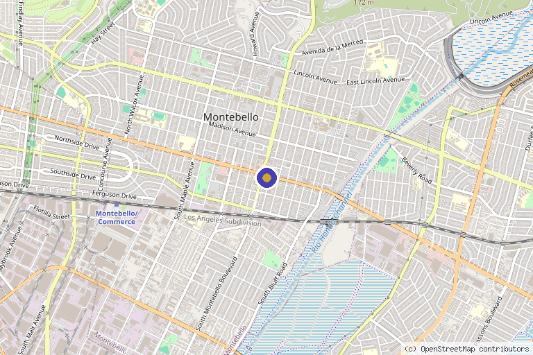 Map showing the location of Mi Piel Medspa in Montebello, CA