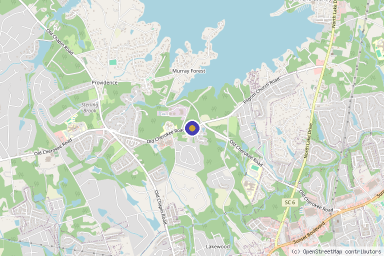 Map showing the location of Collaborative Healthcare in Columbia, SC