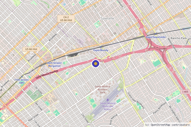 Map showing the location of Infuse Wellness Center - Santa Monica in Santa Monica, CA