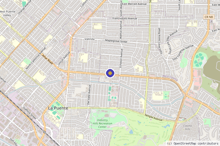 Map showing the location of Beauty Drip Medspa in La Puente, CA