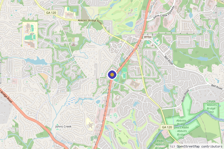 Map showing the location of Med Spa Beni in Johns Creek, GA