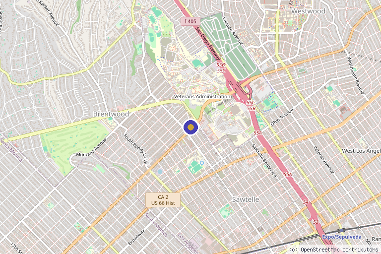 Map showing the location of West Empire Aesthetics in Los Angeles, CA