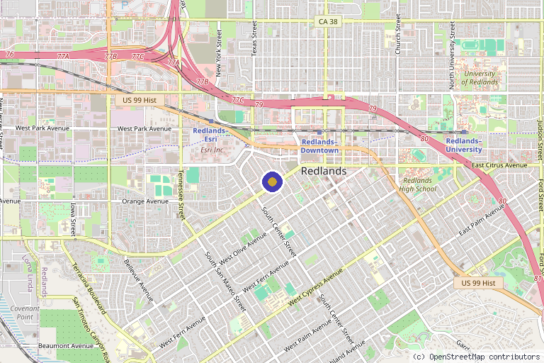 Map showing the location of RenaissanceMD in Redlands, CA