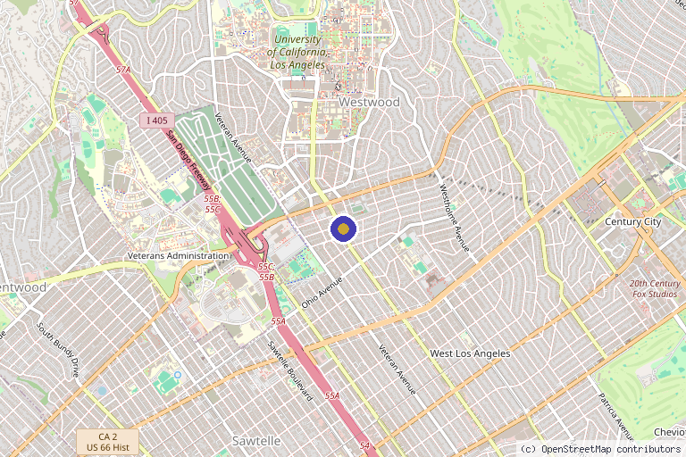 Map showing the location of Stem Cells in Los Angeles, CA