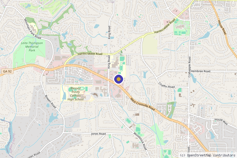 Map showing the location of Ageless Remedies in Roswell, GA