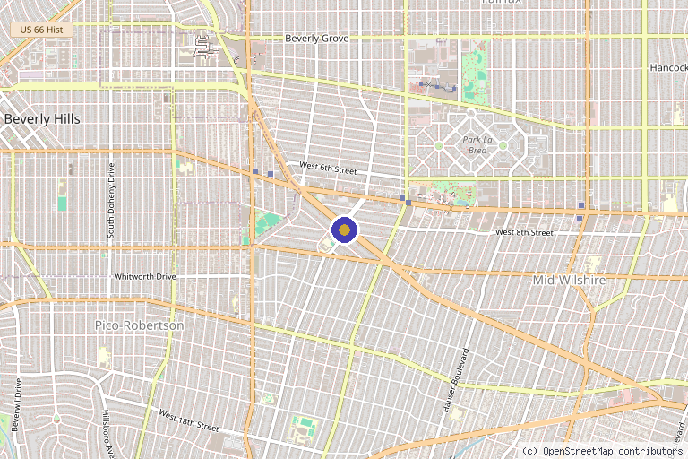 Map showing the location of AMA Regenerative Medicine & Skincare in Los Angeles, CA