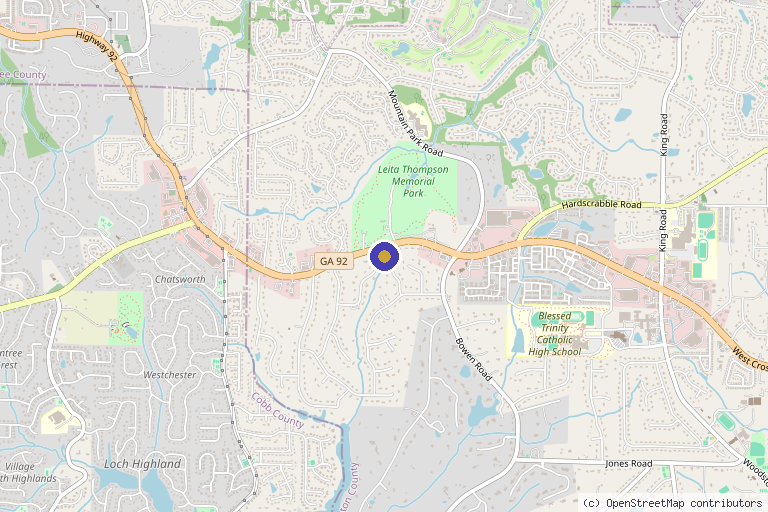 Map showing the location of Radiant & Renewed Aesthetics in Roswell, GA