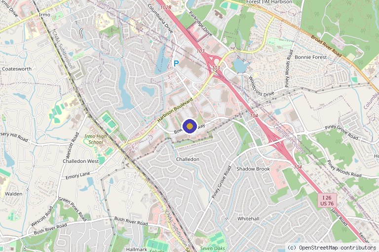Map showing the location of The Art of Aesthetics Med Spa LLC in Columbia, SC