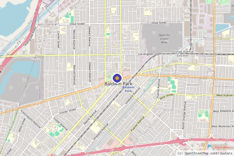 Map showing the location of LUX HOUSE OF BEAUTY in Baldwin Park, CA