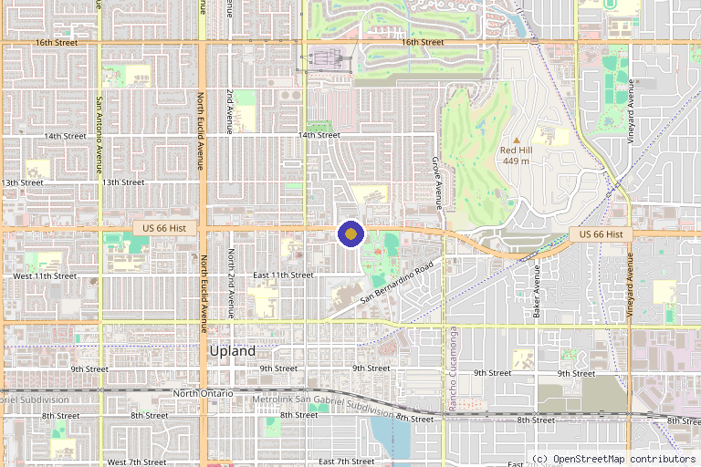 Map showing the location of Klarity Ketamine Clinic of Southern California in Upland, CA