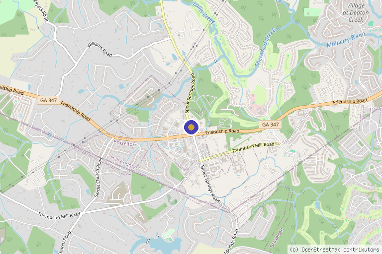 Map showing the location of Regen-U-Sphere Stem Cell Therapy in Athens, GA