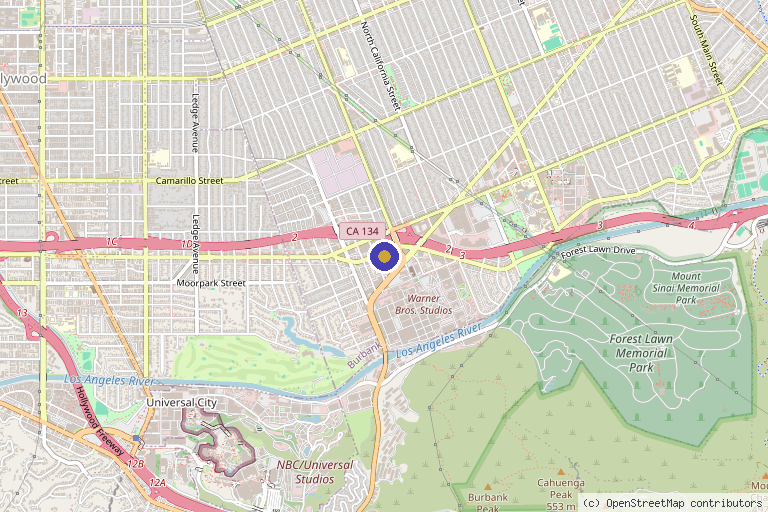 Map showing the location of Modern Medicine Services in Burbank, CA