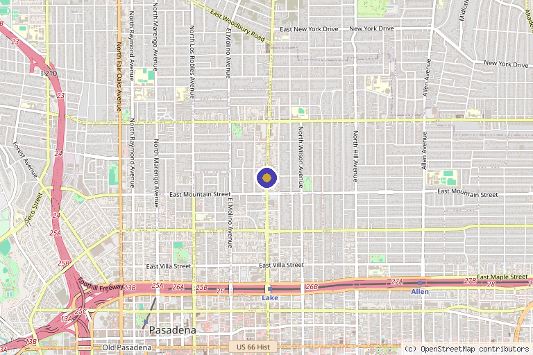 Map showing the location of Interventional Anesthesia & Pain Management Clinic in Glendale, CA