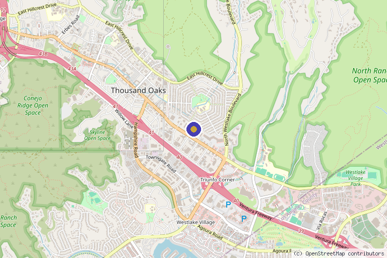Map showing the location of California Trim Clinic Medical Weight Loss in Westlake Village, CA