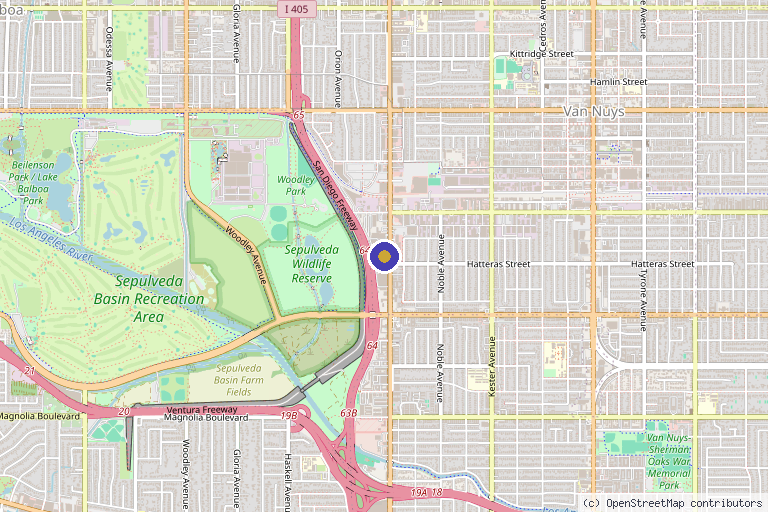 Map showing the location of BSN Regenerative Institute in Sherman Oaks, CA