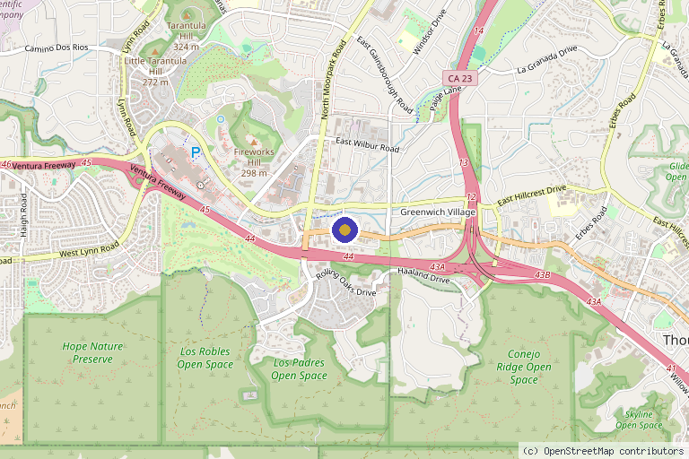Map showing the location of Ventura Stem Cell Treatment Center in Thousand Oaks, CA