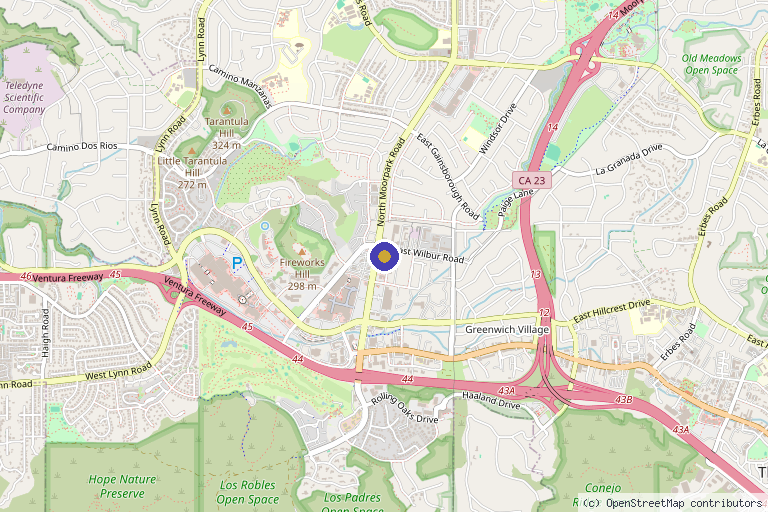 Map showing the location of Allure Medical Aesthetics in Thousand Oaks, CA
