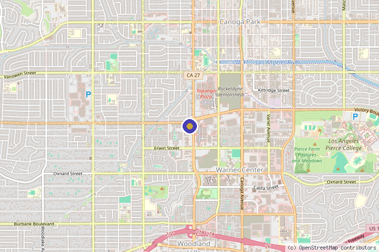 Map showing the location of The Med Spot in Woodland Hills, CA
