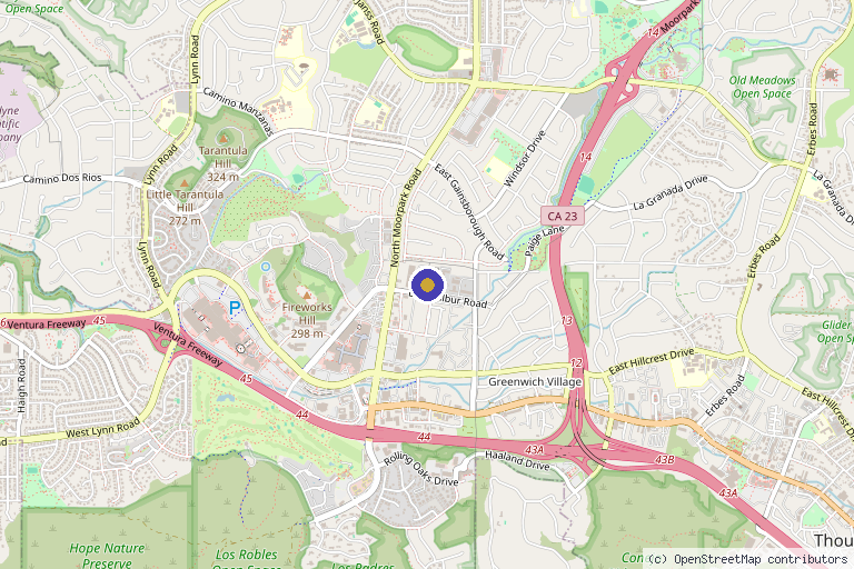 Map showing the location of AMAZING FACE Medi-Spa in Thousand Oaks, CA